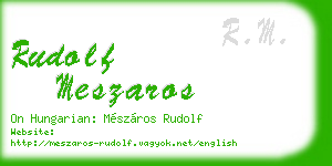 rudolf meszaros business card
