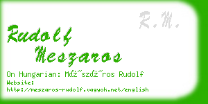 rudolf meszaros business card